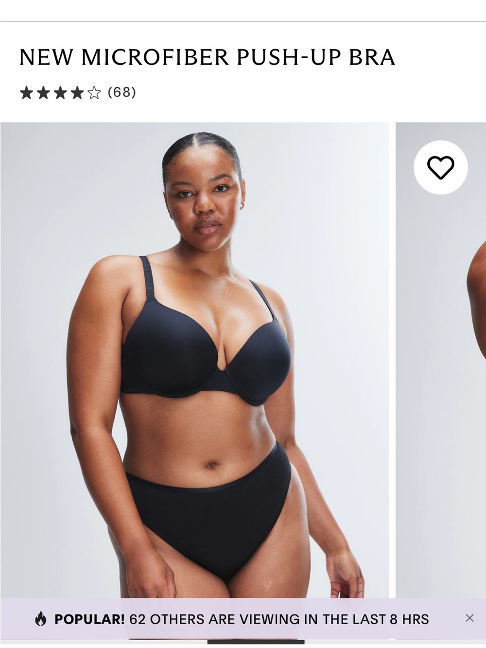 Microfiber Push-Up Bra - Black